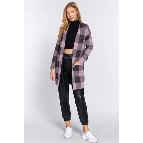 Rachell`s Boutique Sweaters - Front Open Jacquard Sweater Cardigan